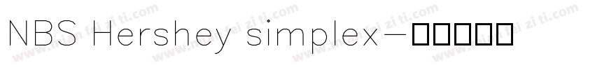 NBS Hershey simplex字体转换